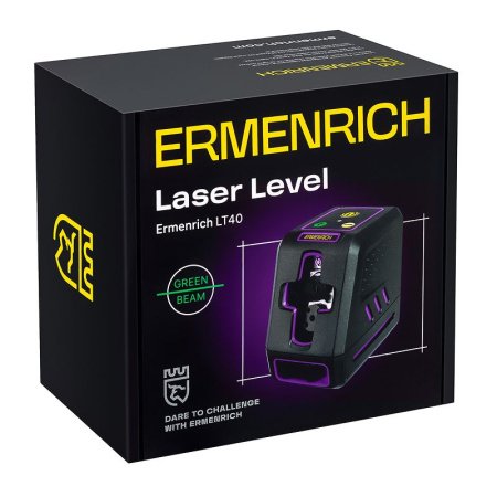 Лазерный уровень Ermenrich BASE LT40, фиолетовый купить по низкой цене | МАКСПРОФИТ