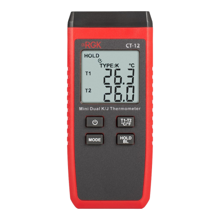 Термометр RGK CT-12 с погружным зондом температуры TR-10W и поверхностным зондом TR-10S купить по низкой цене | МАКСПРОФИТ